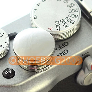 Silver Metal Soft Release Button for Leica Contax Fujifilm X100 size:L - Picture 1 of 1