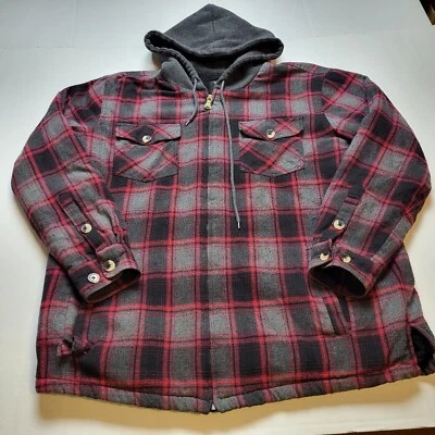 Sudadera Walnut Creek Para Hombres L Cremallera Frontal Sudadera con Capucha Sherpa Forrada a Cuadros Foto 1 de 4