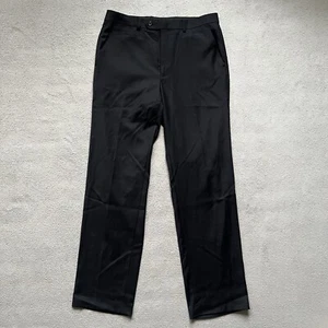 Lauren Ralph Lauren Pantalones Para Hombres 33x32 Negro Lana Traje Pantalones Vestido Pantalones - Imagen 1 de 14