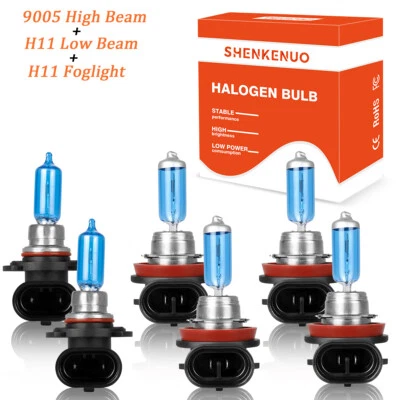 Kit combinado de bombillas antiniebla de haz alto bajo faros halógenos para Saab 9-7x 05-2009 Foto 1 de 4