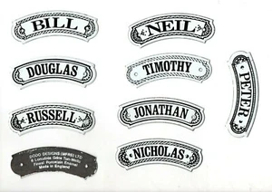 Vintage BILL Dodo Design Enamel Metal Bedroom Name Plate Sign - Picture 1 of 2