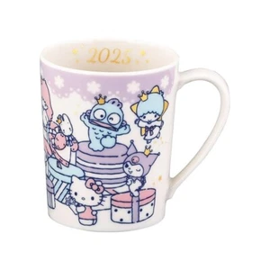 Sanrio Characters Years Mug 2025 Hello Kitty Kuromi Hangyodon Pochacco JAPAN - Picture 1 of 10