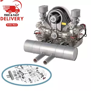 Metal Engine 4 Cylinder Flat Assembly Kit mechanical Structure Collection Toy - Picture 1 of 5