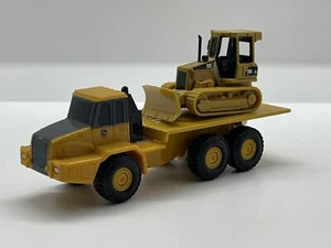Lot of 2 Norscot CAT D5G XL & Ertl John Deere Flat Bed Truck - Picture 1 of 12