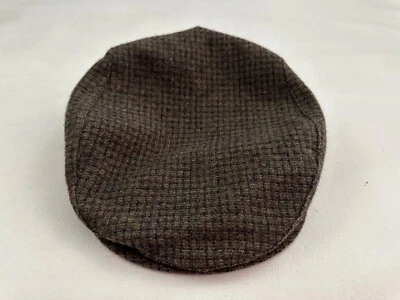 Pendleton Graphic Brown Plaid Newsboy Hat Cap Cabbie Wool Size Small - Image 1 of 4