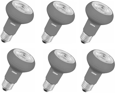 6x Osram LED Star R63 riflettore E27 5W = 64W bianco caldo 36° EEK:F (spettro A-G) - Immagine 1 di 3