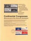 USPS Souvenir Page #1543-46 – 1974 10c First Continental Congress ST2950