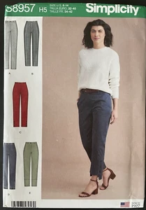 Simplicity Sewing Pattern #S8957,  Sizes 6-8-10-12-14,  Misses' Pants Variations - Picture 1 of 3