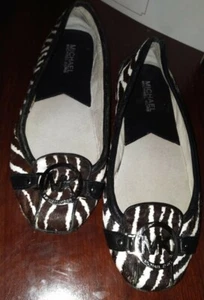 Michael Kors Zebramuster Leder Kalbshaar Ballerinas Damen 7M Karriere Freizeit  - Bild 1 von 6