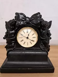 Alan Wallis Mantel Clock Hand Crafted Cherubs Ceramic Decorative Design - Picture 1 of 11