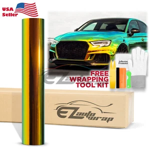 Premium Orange Green Neo Chrome Unicorn Holographic Vinyl Wrap Sticker Decal - Bild 1 von 12
