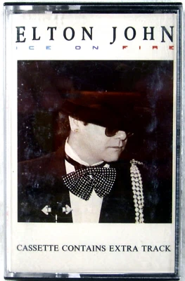 CASSETTE Elton John ICE ON FIRE + BONUS TRACK Geffen 1985 TESTED M5G-24077 - Image 1 of 3