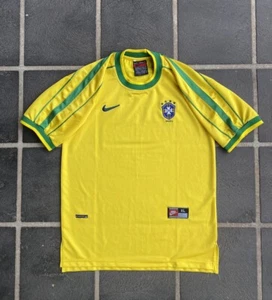 Camiseta deportiva de fútbol internacional Nike vintage Brasil 1998/99 talla XL hecha en Reino Unido - Imagen 1 de 21