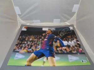 Foto Philippe Coutinho Firmada FC Barcelona 11x14 Fútbol Beckett Testigo de Autenticidad 1B - Imagen 1 de 4