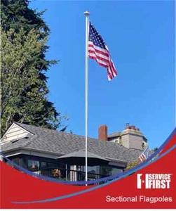 20' Delta SECTIONAL Residential Flagpole (Silver) - Picture 1 of 12