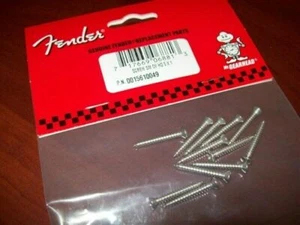 NEW 12 FENDER BASS/TELE BRIDGE / STRAP Button SCREWS 0015610049 - nickel - Bild 1 von 2