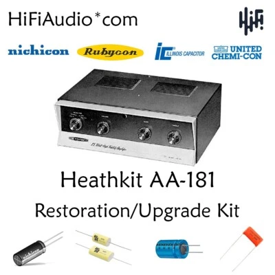 Heathkit AA-181 amp restoration kit upgrade recap capacitor rebuild repair - Image 1 of 4