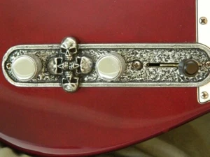 SKULL CONTROL PLATE for fender telecaster guitar HAND MADE SOLID METAL! cover - Picture 1 of 6