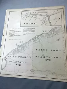 Mapa de Colby Maine 1877, Fort Kent, Saint John & Francis ~ Propietarios listados - Imagen 1 de 8