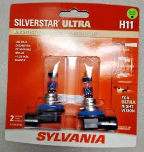 H11 Sylvania Silverstar Ultra Headlight Bulbs Twin Pack SEALED - Picture 1 of 1