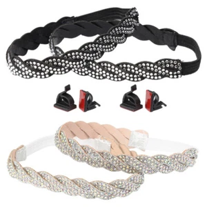 4PCS Elastic High Heel Strap Detachable Shoelace Rhinestones Heels Shoe Straps - Picture 1 of 12