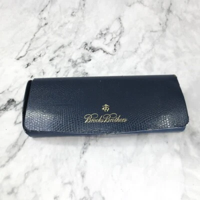 Estuche rígido para gafas Brooks Brothers forrado de fieltro protector portador de viaje  Foto 1 de 4