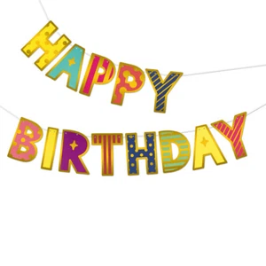 Happy Birthday Schriftzug 2,2 m Girlande Kette Party Geburtstag Deko Letters - Bild 1 von 2