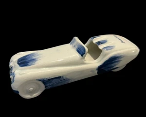 Selten Vintage Delft Holland blau handbemalt Porzellan Jaguar Modellauto/Coupe - Bild 1 von 14