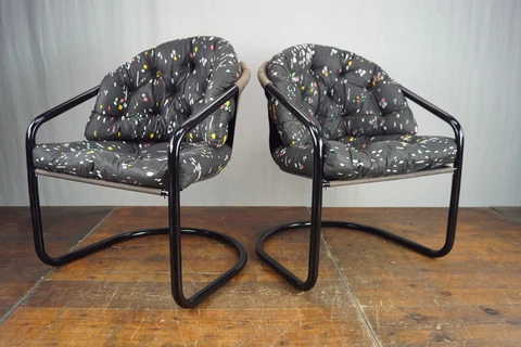 Chair Vintage Easy Chair Recliner Chair Cantilever 80er Armchair Chair 1/2 Cover