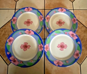 Vintage Block Spal East Hampton Rose 8" Dessert Plates Set of 4 NEW Ed Baynards - Picture 1 of 6