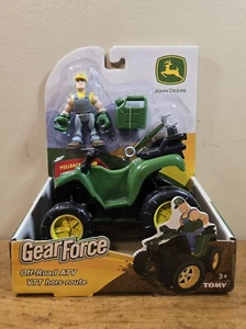 JOHN DEERE Gear Force Off Road ATV w/ Rider & Pullback Motor (Tomy), New - Picture 1 of 7