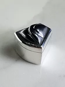 ¡ESTELAR! Mini caja de pastillas de plata de ley fundida y hematita tallada de Vancox, Brasil - Imagen 1 de 12