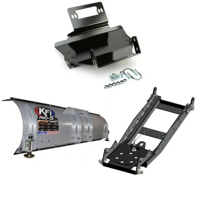 KFI 72" Steel Snow Plow Kit Combo Kawasaki 600 Mule & 610 Mule 2005-2016 - Image 1 of 4