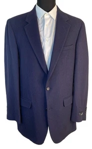 Bill Blass Sport Mantel Herren 42 X-Long Navy Camelhair Blazer 2 Knopf Jacke NEU - Bild 1 von 16