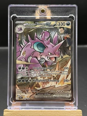 Pokemon Team Rockets Nidoking ex SIR | Deutsch 233/182 Ewgie Rivalen | Near Mint - Bild 1 von 2
