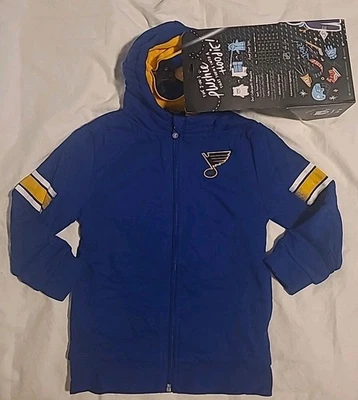 St Louis Blues NHL Plushie & Hoodie Transforming 2 In 1 Cubcoats Size 6/7 - Image 1 of 4