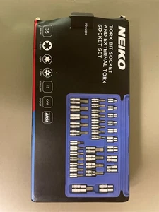 Neiko 10070A Torx Bit Socket and E-Torx Star Socket Set | 35-Piece Set, S2 and C - Picture 1 of 2