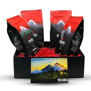 Confezione Regalo Caffè Esotico Peaberry, Chicco Intero, Fresco Tostato, 4 X 16 once, Ta... - Foto 1 di 9