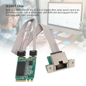 M.2 A+E Network Card Bent Pin Gigabit Ethernet Single Port RJ45 Server Netwo Hot - Bild 1 von 24
