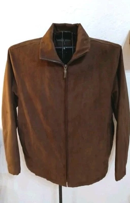 Men's Jacket•Medium•Brown•Claiborne Outerwear• Sueded Finish•Zipper - Image 1 of 4