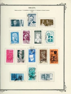 BRAZIL Selections on Scott Specialty Album Page Lot #55 - SEE SCAN - $$$ - Picture 1 of 1