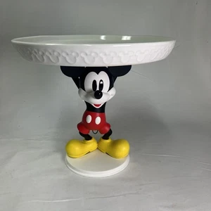 Disney Store Disney Eats Mickey Mouse Cerámica Pastel Soporte 11" Excelente Estado - Imagen 1 de 14