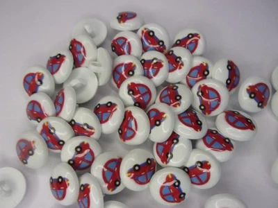 50 x Picture Shank Buttons 15mm Car Cars Baby Children Sewing Knits Q68 - Image 1 of 2