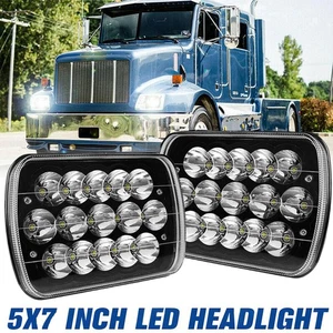 Pair 5X7 7x6" Halo Led Headlight Hi/Lo Bulb H4 for Peterbilt 330 1995-2005 Truck - Picture 1 of 15