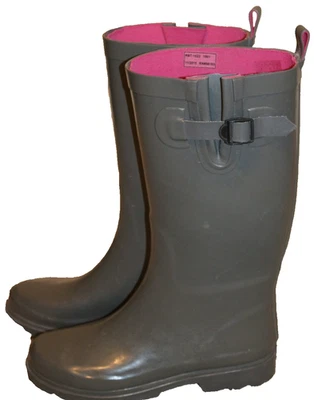 Bota de Lluvia Capelli New York Gris con Forro Rosa Talla 8 Foto 1 de 4
