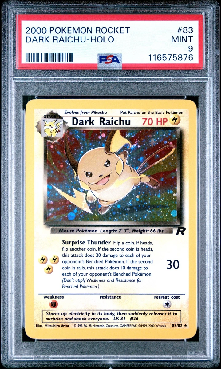Darkness Raichu Pokémon TCG Individual Collectible Card Game Cards