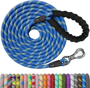 Heavy Duty Dog Leash,15Ft Long Rope Lead for Training with Swivel Lockable Hook, - Picture 1 of 12