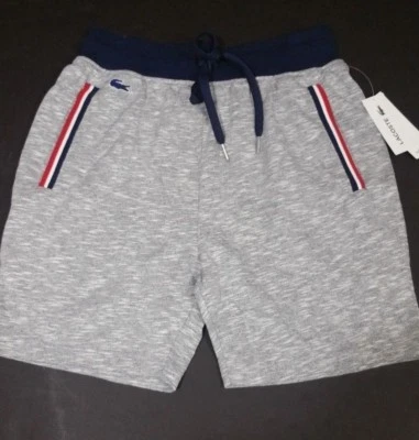 Pantalones cortos para dormir Lacoste en gris claro jaspeado, pantalones cortos para dormir, nuevos con etiquetas - A2 Foto 1 de 3