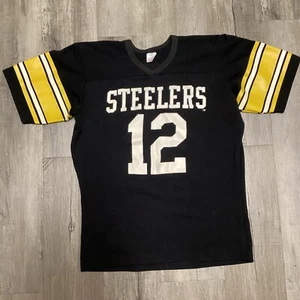 VINTAGE 1970's Rawlings Pittsburgh Steelers Terry Bradshaw Jersey Sz Large 42-44 - Picture 1 of 6