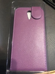 Leather Style Wallet Case For Desire 620 Colour Purple With Card Slot - Picture 1 of 4